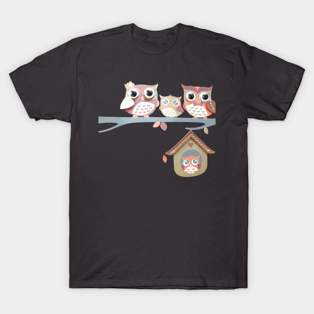 Owls T-Shirt by MightyFox74